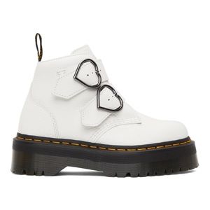 DR. MARTENS
White Devon Heart Platform Boots